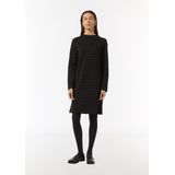 comma - Korte Jersey Jurk - Houndstooth - Lange Mouwen