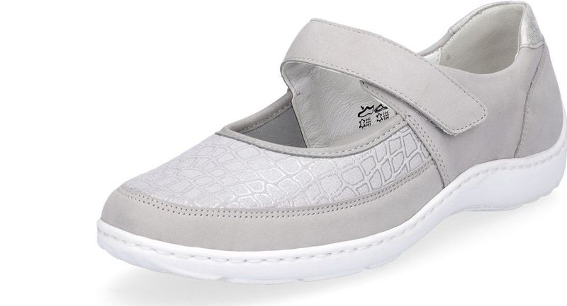 Waldläufer - Casual Schoenen - Grijs - Leer - Met Klittenbandsluiting