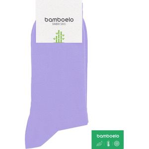 1 Paar Bamboe Sokken - Bamboelo Sock - Maat 39-42 - Lavendel/ Lichtblauw - Naadloze Sokken