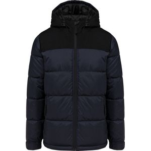 Kariban Uniseks tweekleurige gewatteerde parka met capuchon K6163 - Navy / Black - 3XL