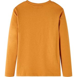 Kindershirt Lange Mouwen - Donker Oker - Maat 92