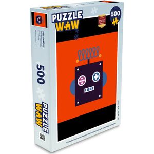 Puzzel Robot - Rood - Gezicht - Vormen - Jongens - Kids - Legpuzzel - Puzzel 500 stukjes