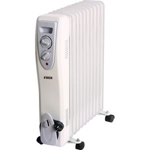 NOVEEN OH11 Olieradiator - Elektrische verwarming - Thermostaat - 3 Standen - tot 2500W - Wit