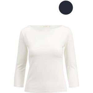Zusss Basic Boothals Top Met Stretch Blauw