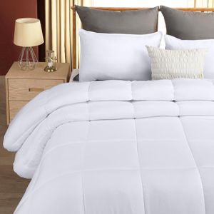 Homery Utopia Bedding Dekbed – 135×200 cm – 280 g/m² Microvezel – Herfst & Winter – Elegant Biesrand – Wit