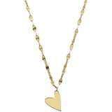 Lucardi - Ketting Hart - 9 Karaat - Goudkleurig - 45 cm