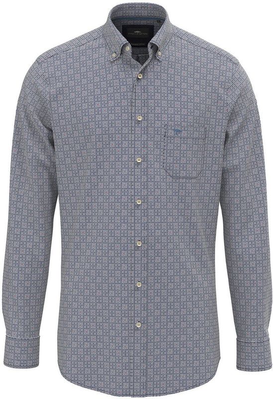 Fynch-Hatton - 1511-8060 - Overhemd - Donkerblauw - Lange Mouw - 100% Katoen