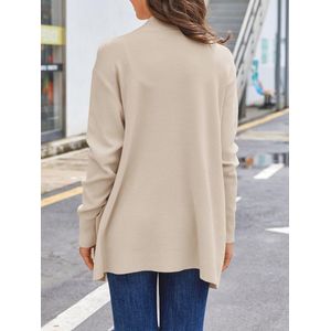 Lange gebreide jas voor dames - Elegant en comfortabel cardigan met zakken