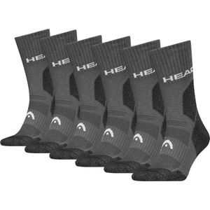HEAD Wandelsokken All Climates Hiking Crew - 6 paar - Hoge Hiking Sokken -Grijs - Maat 43/46