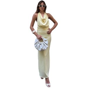 Trendyol Lichtgele Coltrui Geweven Avondjurk & Afstudeerjurk Tprss25Ae00198