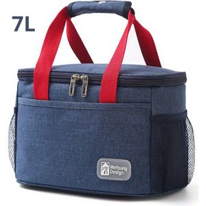 Nivard Koelbox - Koeltas - Frigobox - Autokoelbox - Lichtgewicht - Coolbox - Wielen - Draagbaar - Marineblauw 7 Liter