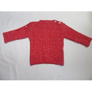 petit bateau , trui , gebreid , rood , unie , 12 maand 74