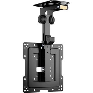 Draaibare Plafondbeugel - Opvouwbare Plafondhouder Voor Monitor-Tv - 20 Kg Draagvermogen - 19-43 Cm Schermen - Zwart