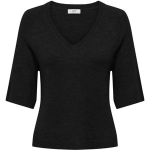 Jacqueline de Yong - Jdyelanora - Trui - Zwart - 2/4 V-neck Raglan