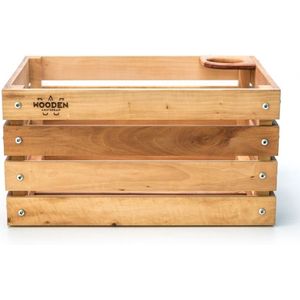 Bicycle Crate with Cupholder - Pear Wood