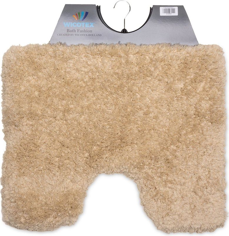 Wicotex-Toiletmat Classic pure 50x60cm ecru-Antislip onderkant-WC mat-met uitsparing