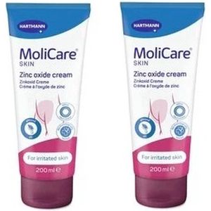 2 x Molicare Skin Zinc Oxide Cream (200ml) - Voordeelverpakking