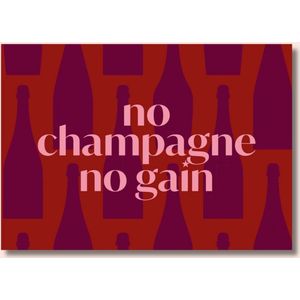 Ansichtkaarten wijnliefhebber - No Champagne no gain (10 stuks)