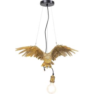 Kare Design Hanglamp Dierenlamp Uil - Goudkleurig