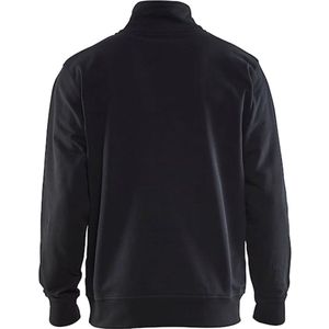 Blaklader Sweatshirt bi-colour met halve rits 3353-1158 - Zwart/Medium grijs - XXXL