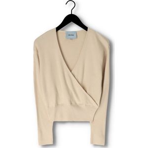 Minus Aline Wrap Knit Pullover Truien & vesten Dames - Sweater - Hoodie - Vest- Beige - Maat XL