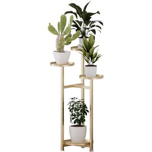 Bamworld Grote plantenstandaard voor binnen, 6 etages, metalen plantenrek, plantenhouder, plantenrek voor meerdere planten, potten voor terras, tuin, hoek, balkon, woonkamer