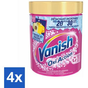4 x Vanish - Vlekverwijderaar - Oxi Action Wasbooster Poeder - Voor Gekleurde Was - 940 g - Vlekkenverwijderaar - Wasbooster - Gekleurde Was - Vlekken Verwijderen - Wasmiddel
