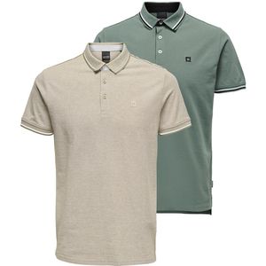 Only & Sons Heren poloshirt 2 pack Onsefletcher