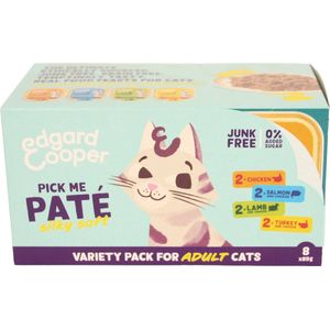 Edgard & Cooper Kattenvoer Adult Multipack Pate 8 x 85 gr