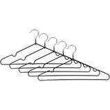 Benson - Metalen Kledinghangers - Zwart - Set van 5 - Anti-slip Coating