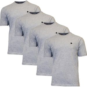 4-Pack Donnay T-shirt - Sportshirt - Heren - Light Grey marl (321) - maat 3XL