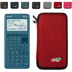 Casio Graph 25+E II inclusief een WYNGS beschermhoes in rood en uitgebreide garantie van CALCUSO