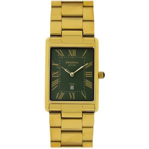 Prisma - heren horloge - P.2377 Baron Gold groen en schakelband