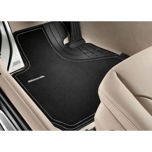 Textiel Automatten Voorzijde – BMW 4 Serie & M4 (F32, F33, F36, F82, F83) – 2-Delig – Zwart – Slijtvast Rubber & Textiel