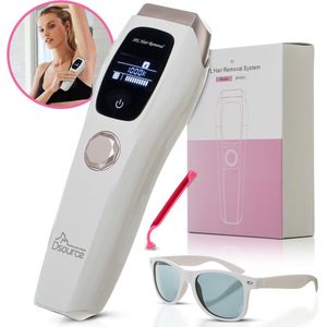 Dsource IPL Laser Ontharingsapparaat - Ontharing - Hair Removal - Epileerapparaat Dames - Haar Epilator - Epilady Vrouwen - Depilator - Huidsensor en UV-Filter - 1.000.000 flitsen - 10 Energieniveaus - Automatische Flitsmodus