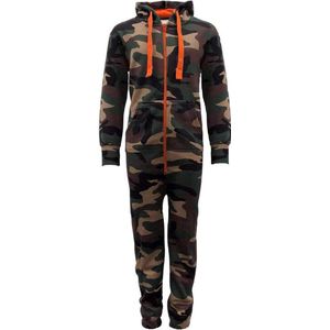 Camouflage onesie - maat 110/116 - Legerprint huispak