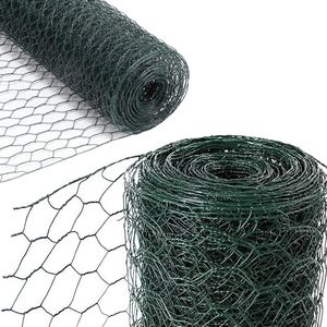 Kippengaas - 50cm x 10m - Schermgaas - Kippengaas zeshoekig - Maaswijdte 27mm - verzinkt staal - zeskantig maaswijdte - Multifunctioneel - Groen