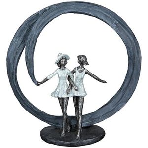 Decoratie beeld Polysculptuur ""Meer dan vrienden"" H 33 cm Polyresin vriendinnen