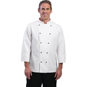 Whites Chicago unisex koksbuis lange mouw wit M