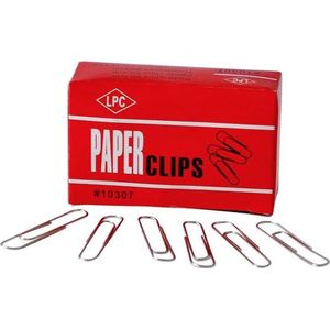 LPC Papierklem Paperclips vernikkelt - 50 mm -1000 stuks