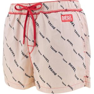 Diesel zwemshort mike all over logo beige - L