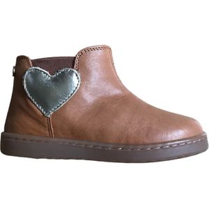 Naturino - Glarny - Mt 20 - rits gouden hartje laag lederen bottine - cognac
