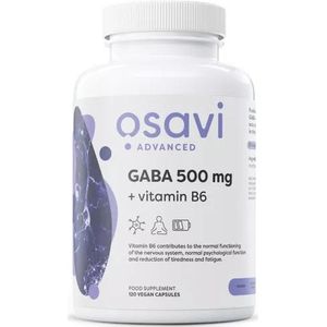 Osavi GABA + vitamine B6 - 500mg - 120V-Caps - gamma-aminoboterzuur - aminozuur - vegan capsules