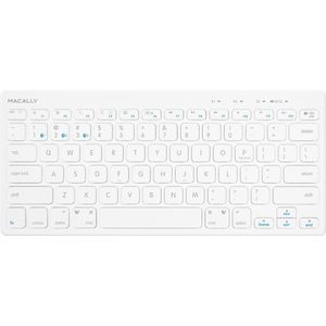Macally BTMINIKEY Compact draadloos Bluetooth-toetsenbord met quick switch functie - Schakelt snel tussen drie apparaten (computer, tablet, smartphone) - U.S English (ANSI, QWERTY) - Wit