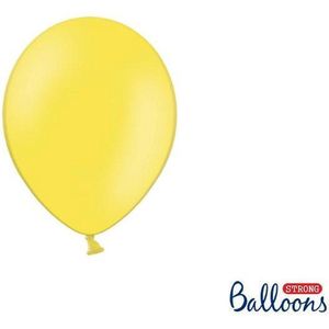 Strong Ballonnen 12cm, Pastel Lemon Zest (1 zakje met 100 stuks)