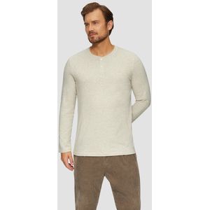 s.Oliver - Shirt - Ecru - Lange Mouw - Normale Pasvorm