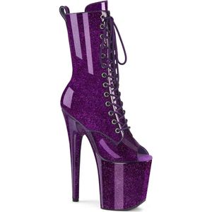 Pleaser - FLAMINGO-1041GP Plateau Laarzen, Paaldans schoenen - US 13 - 44 Shoes - Paars