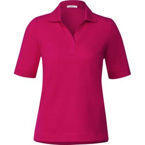 CECIL Piquee Polo Shirt Dames Poloshirt - pink sorbet - Maat L