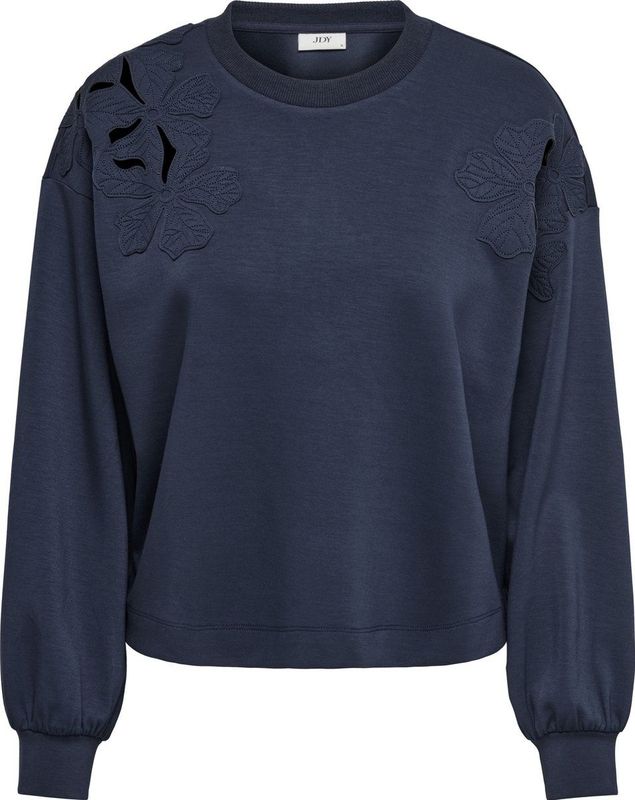 Jacqueline de Yong - Jdyaura Shoulder Detail Sweat - Trui - Total Eclipse/Flower