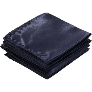 5 Vierkante Zakdoeken voor Mannen - Machinewasbaar - Witte Vierkante Zakdoek voor Mannen en Vrouwen - Klassieke Sjaal voor Bruiloft Party - Blauw - 22 x 22 cm